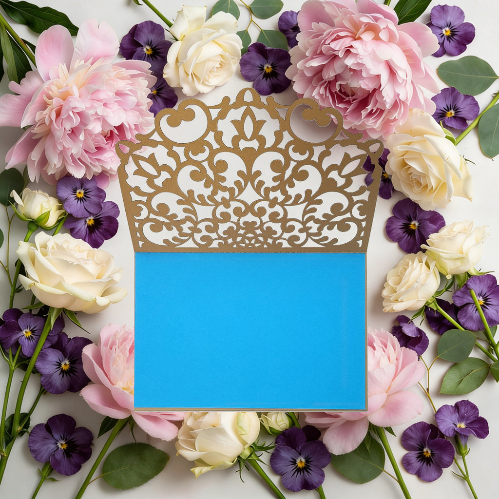 Elegant Laser Cut Greeting Card – Decorative Lace Design for Special Occasions DESIGN-01