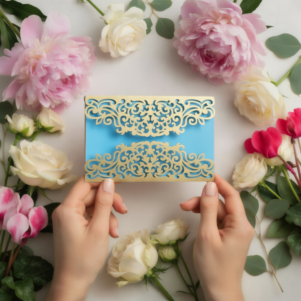 Elegant Laser Cut Greeting Card – Decorative Lace Design for Special Occasions DESIGN-02
